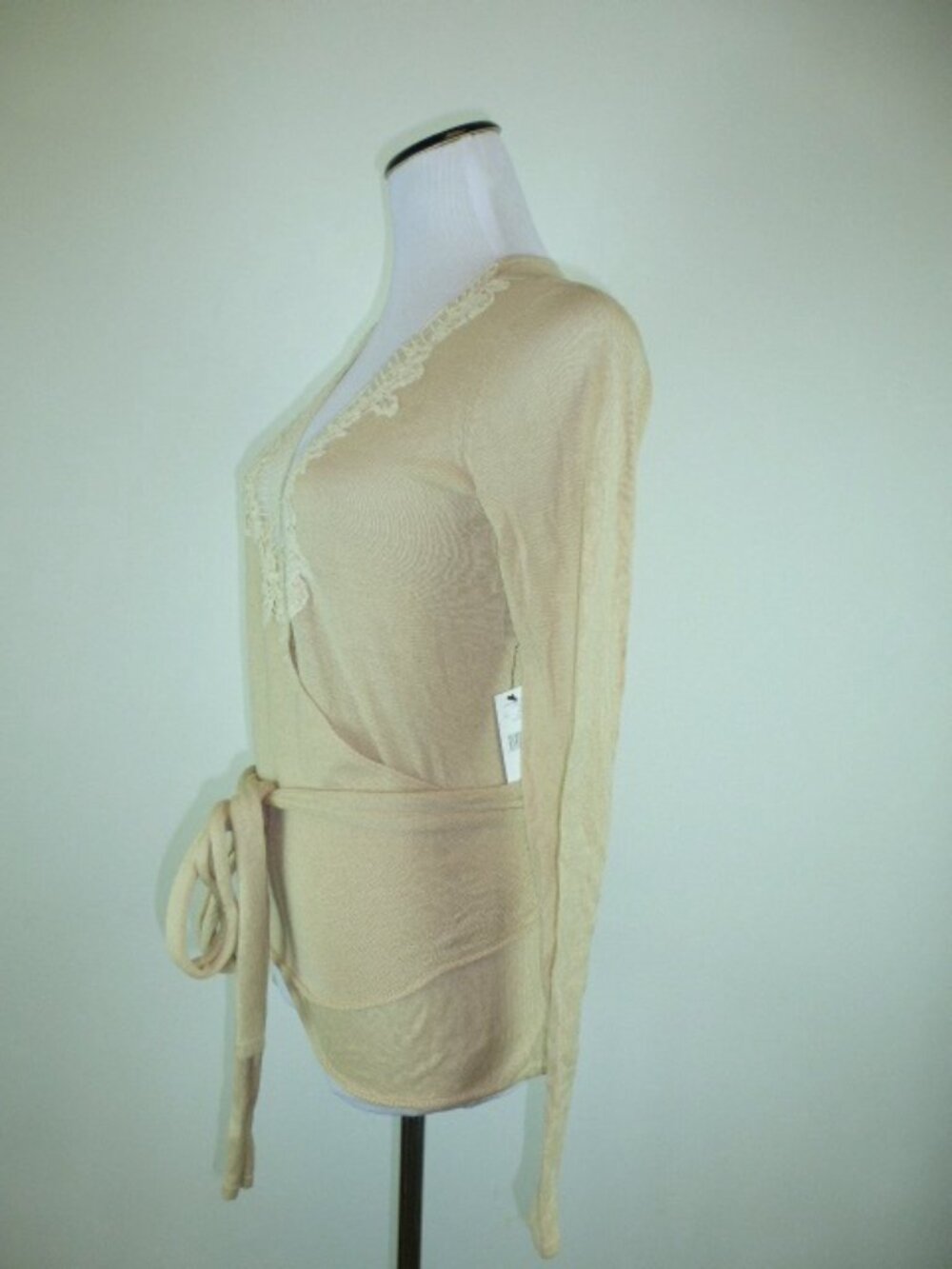 t TAHARI WRAP AROUND silk blend SWEATER TOP S NWT